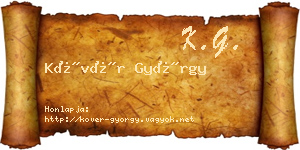 Kövér György névjegykártya