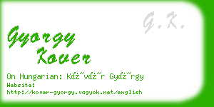 gyorgy kover business card